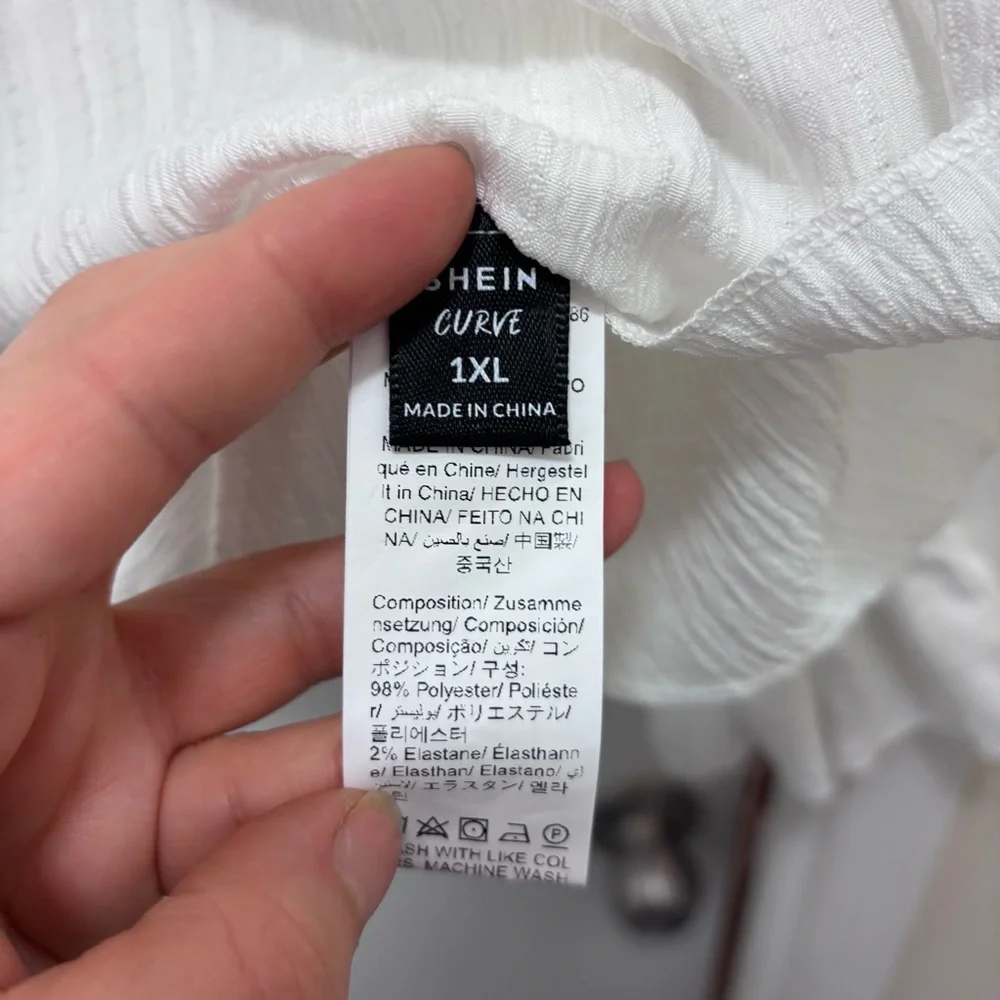 SHEIN White Lace Detail Blouse - Picture 5 of 6